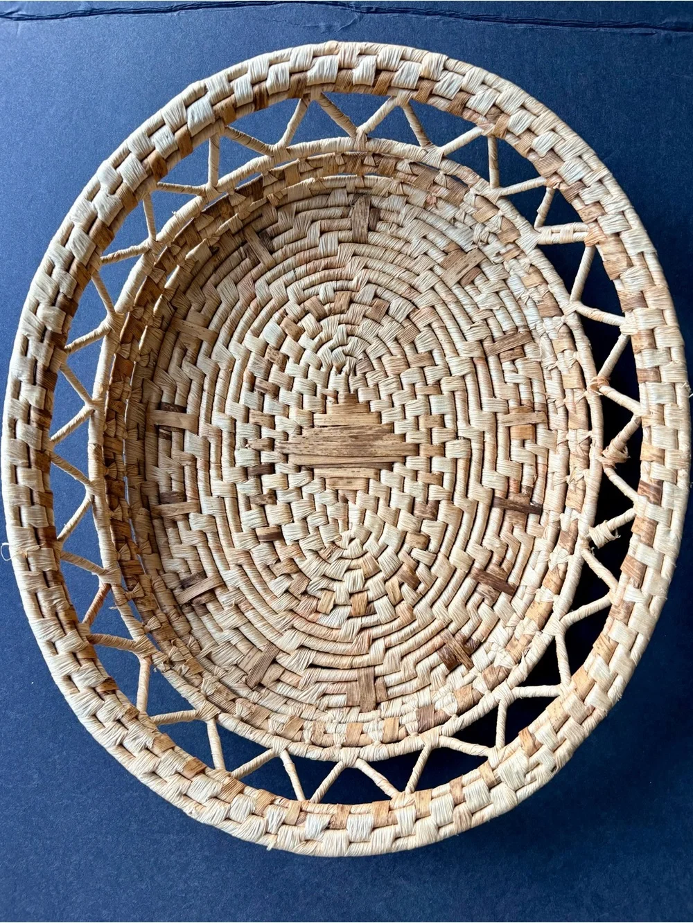 Natural Woven Rattan Decorative Basket - Neutral Design Elements